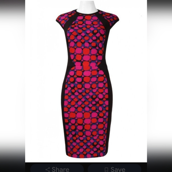Anne Klein  Midi Dress, multi-colored Size M. - Picture 1 of 11